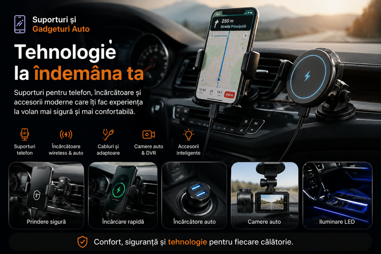 📱 Suporturi și Gadgeturi Auto