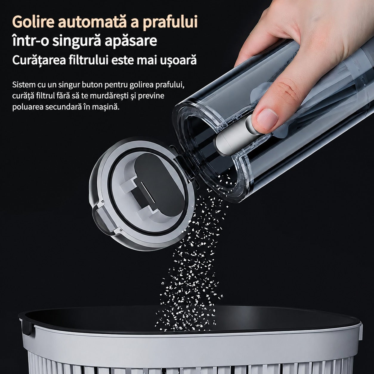 Aspirator Auto Profesional Premium cu Motor Brushless, 20.000 PA, Portabil, Fără Fir, Putere Mare de Aspirare