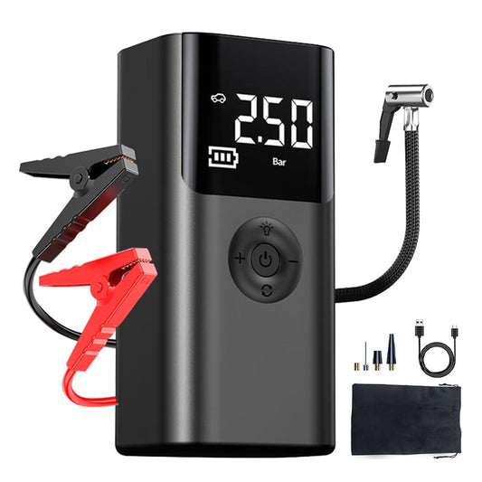 Starter auto cu pompă de aer de 45W 2000A, baterie externă de 16000mAh, 4 în 1