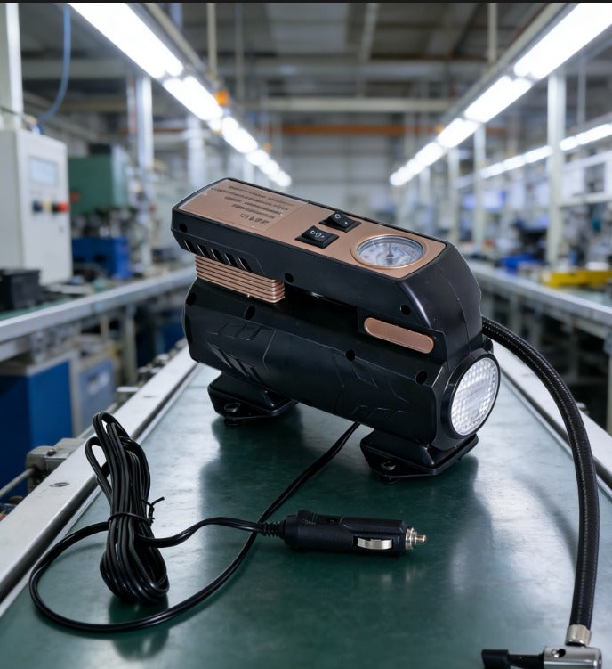Compresor Auto Portabil Digital 12V | Umflare Rapidă Anvelope | Manometru LCD Integrat
